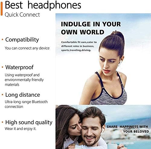 Безжични слушалки I12 TWS, Слушалки, Bluetooth 5.0, Безжични слушалки в ушите с докосване, 24 часа възпроизвеждане с зарядно калъф, стерео