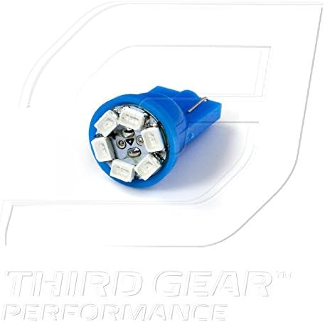 TGP T10 Синьо 6 Led SMD Клиновидна крушки за регистрационен номер, Двойка 1999-2013, Съвместими с Cadillac Escalade (ВСИЧКИ)