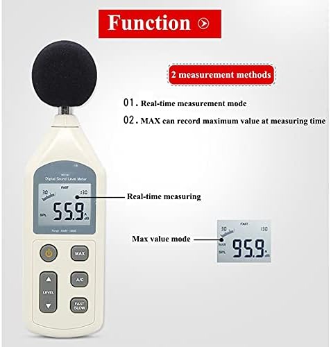 SJYDQ Цифров Измерител на нивото на звука 30-130 db Уред За измерване на Шум на Секретаря Мониторинг Децибела Тестер
