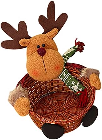 Коледна Кошница За Съхранение на шоколадови Бонбони, Украса Дядо Коледа Кошница За Подарък Кутия за Съхранение на Празнична Кошница За Съхранение