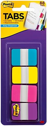 Разделите, за стикери, 1 в твърда форма, с цвят на морска вълна, Жълто, Розово, Лилаво, 22 / Цвят, 88 / Опаковка (686-AYPV1IN)