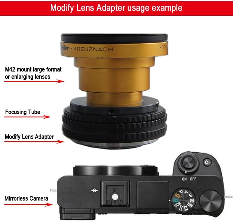 1,5 мм Модифицирани адаптер за обектив Предназначен за камерите с монтиране на E M42