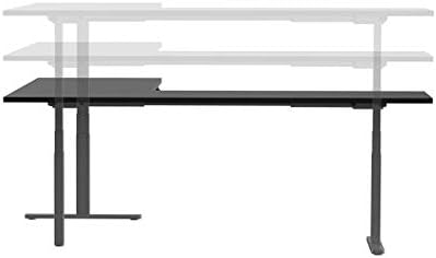 Ъглова рамка на масата Monoprice с регулируема височина на сядане-влакчета с тройно двигател - Сив | Ъгъл с 3 крака, на основата