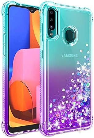 Калъф Gritup Galaxy A20S, Калъф за мобилен телефон Samsung A20S с HD-защита за екрана за момичета и жени, Сладък Прозрачен Градиентный
