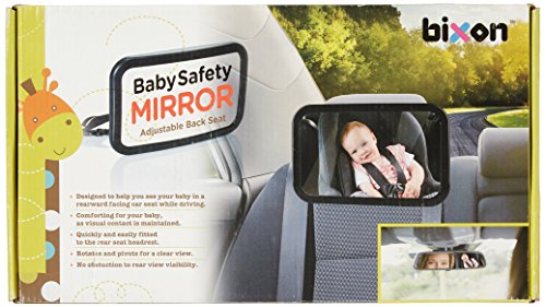 Широко куполна огледало на задната седалка BiXon Safety с небьющимся покритие за бебета, лесно се инсталира, за да държи детето си в очите,