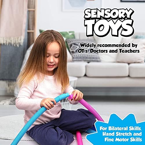 Сензорни играчки Playkidz Pop фън тръби 4 опаковки, Играчки за малък мотор Деца, Дебели Сензорни играчки-Неспокойни за възрастни