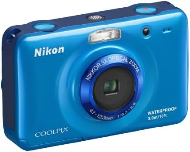 Цифров фотоапарат Nikon COOLPIX S30 10,1 Mp с 3-кратно увеличение Nikkor Glass Lens и 2,7-инчов LCD дисплей (син)