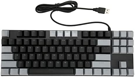 Ръчна Детска Клавиатура Diyeeni, 87 клавиши на клавиатурата, с преливащи RGB LED подсветка, Жични Клавиатура USB с Червен