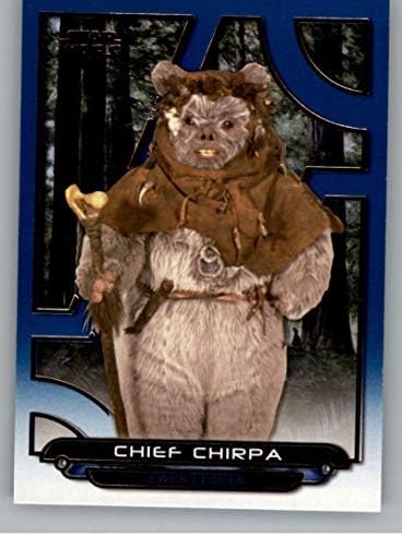 2018 Topps Star Wars Galactic Files Blue ROTJ-19 Официалната търговска картичка Chirpa, не е свързана със спорта, в NM или
