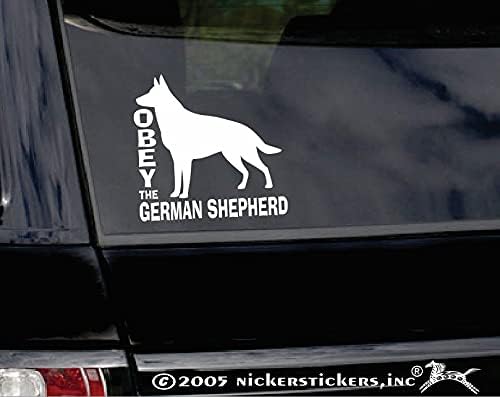 Подчинявайте Се На Германската Овчарке Vinyl Стикер За Кучета На Прозореца Стикер