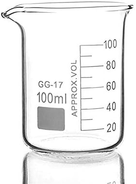 MOUNTAIN MEN Laboratory 10шт 100 мл Стъклена Чаша в по-Ниска форма за Химия Лабораторни Везни, Лабораторни Измервателни Сгъстено Образователни