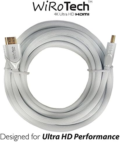 Кабел WiRoTech HDMI 4K Ultra HD с тъкани кабел, HDMI 2.0 18 Gbit/s, поддържа 4K 60 Hz, цветност 4 4 4, Dolby Vision, HDR10,