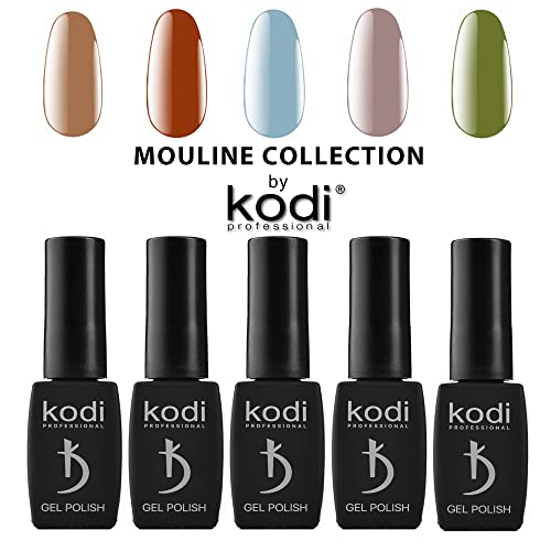Гел-лак за нокти Kodi Professional MOULINE COLLECTION Цветен 8 мл (0,27 течни унции), гел LED/UV покритие за ноктите, смываемый