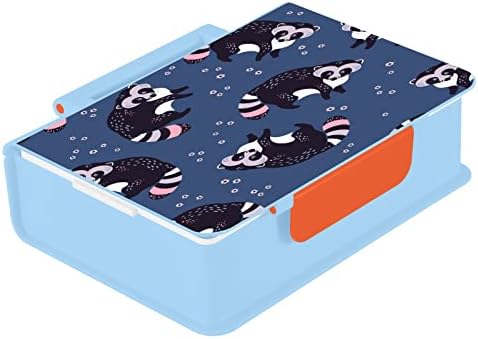 Kcldeci Bento Box Обяд-Бокс за Възрастни Екологични Сладки Черни миещи мечки Цветя 1000 МЛ Bento Обяд-Апарати За Приготвяне