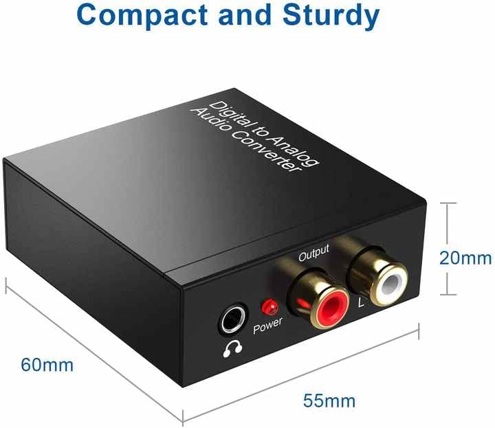 Цифрово-аналогов аудиопреобразователь FDBV Digital optical (Toslink) в аналогов L/R RCA и 3.5 мм жак КПР Конвертор