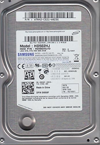 Твърд диск Samsung HD502HJ 500GB, FW 1AJ10006, A, SATA 3.5