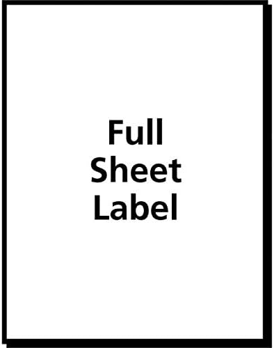 Прозрачни Матови етикети Avery на целия лист хартия за мастилено-струйни принтери, 8,5 x 11, 25 на Етикети (8665)