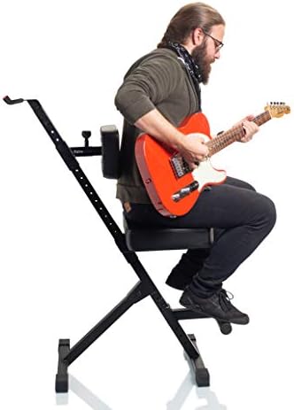 Луксозна седалка за китара Gator Frameworks с 3-хлътва система за регулиране на височината и на задната гума заобикаля за китара (GFW-GTR-SEATDLX)