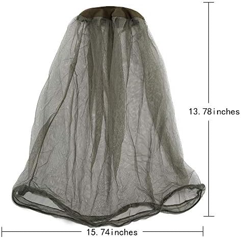 Висококачествена Мрежа mosquito net за главата Външна опаковка от 4-те Лицевите и Шийните Мухи С Мрежесто качулка