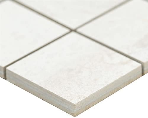 Мозайка плочки от полиран порцелан Oxide Blanc 2x2, 8 фута в случай, (8 бр)