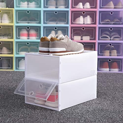 ZRSJ Водоустойчив флип-надолу Кутия за обувки, Удебелена Прозрачна Кутия с Чекмедже, Пластмасова Кутия За обувки, Штабелируемая Кутия За Съхранение на обувки за Дома