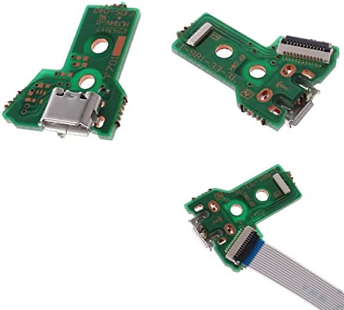 Onyehn 2 елемента JDS-040 Взаимозаменяеми Порт за зареждане на събирането за PS4, Сервизна Детайл Micro USB Адаптер Конектор за Зарядно устройство конектор Модул заплата (с 12-п?