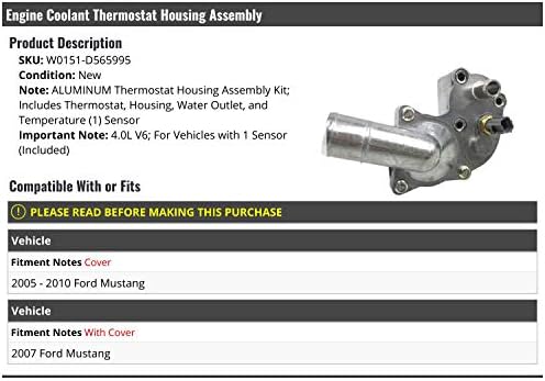 Термостат на охлаждащата течност на двигателя е с алуминиев корпус в събирането на - Включва освобождаването на вода и датчик за