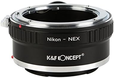 Адаптер за закрепване на обектива K & F Concept е Съвместим с обектив Nikon AI AI-S F за корпуса на огледално-рефлексен фотоапарат на Sony