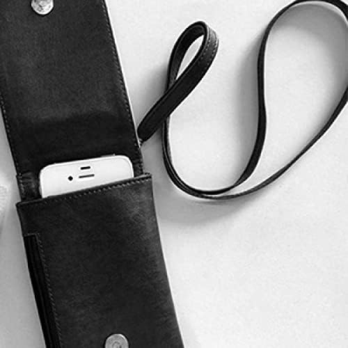 Япония Сакура Фигура Скица Телефон В Чантата Си Портфейл Окачен Мобилен Калъф Черен Джоба