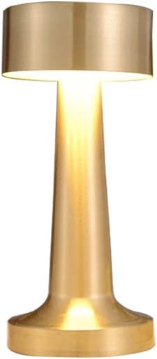 Преносима Светодиодна Настолна лампа EJFOIEJ, Метал Настолна лампа с 3 Нива на Яркост, Акумулаторна Лампа със Сензорен контрол