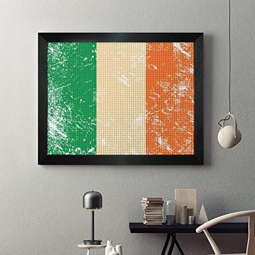 Ирландия Ретро Флаг Диамантена Живопис Комплекти Фоторамка 5D направи си САМ Пълна Тренировка Планински Кристал Изкуство