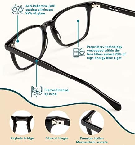 Увеличителни Очила за четене Felix Gray – Nash Blue Light