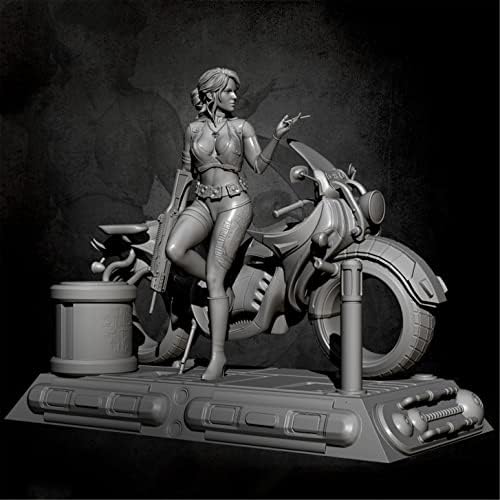 ETRIYE 1/24 Модел Войник от смола, Фантазийная Жена-Войн и колекция от модели на герои за леене под налягане на Мотоциклет