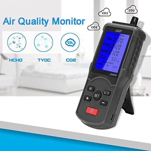 CHYSP Термометър, Тестер за качеството на въздуха CO2 TVOC Измерване на Температурата И Влажността на Измервателен Уред Многофункционален
