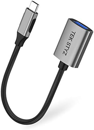 Адаптер Tek Styz USB-C USB 3.0 е обратно Съвместим с вашия конвертером Oppo A16s OTG Type-C/PD Male USB 3.0 Female. (5 gbps)