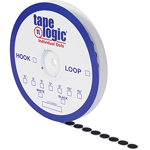 Лентата Logic Sticky Back Dots, диаметър 1-3 / 8 инча, Кука, Бяла, за занимания в дома и офиса - Контур се Продава отделно (1