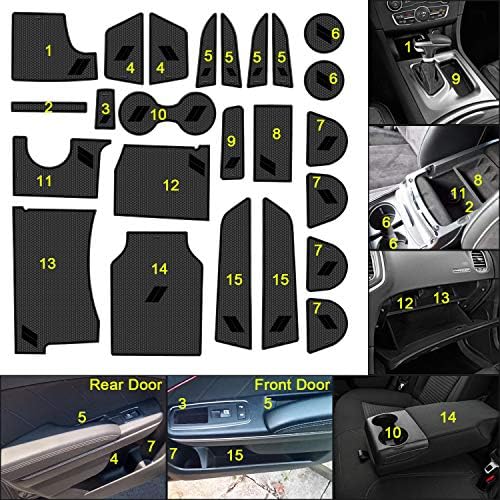 REMOCH Подходящ за аксесоари Dodge Charger 2015-2023, части за поставки за чаши след Тампон върху скоростния Централната конзола, Вътрешен