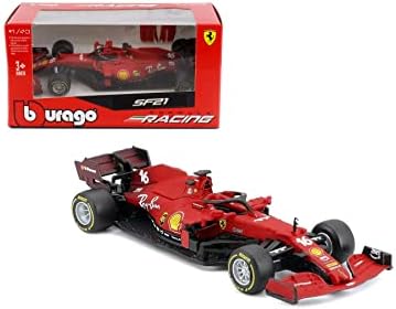 2021 Ferrari SF21, 16 Шарл Leclerc - Bburago 36820/16 М - Монолитен под налягане модел на автомобила в мащаб 1/43