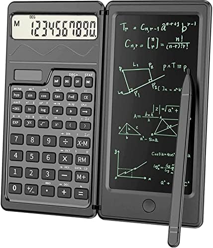Научни калкулатори MATOLO с Таблета за писма, 10 Фигурални LCD дисплей и капак, които Работят на слънчева енергия и батерии, Преносим