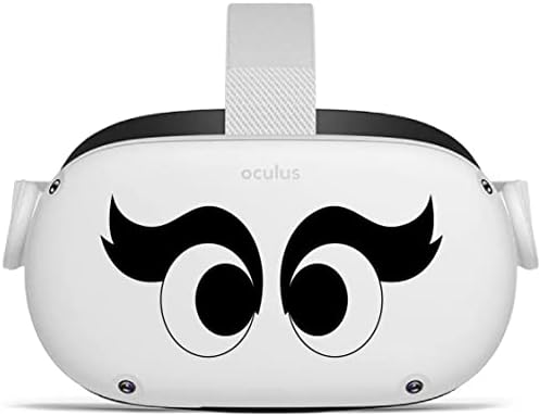 Етикети Seemy Oculus Quest 2 - Кожа виртуална слушалки Oculus Quest 2 - Винил за очи с удоволствие мультяшными аниме-очи - Винил за очите, без фон - Устойчиви на петна етикети за очи -