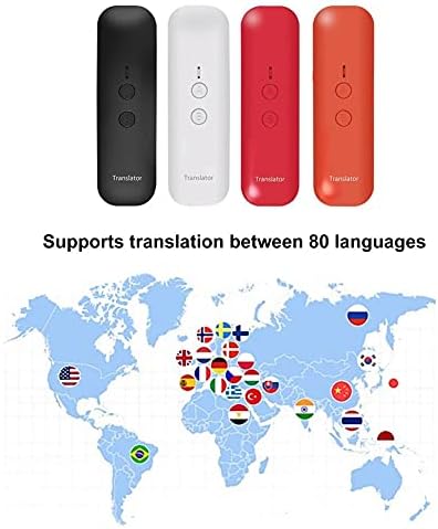 TFIIEXFL 5,0 Акумулаторна Мини Преносим Гласова Многоезичен Умен Преводач с бърза интернет за бизнес срещи в чужбина (Цвят: