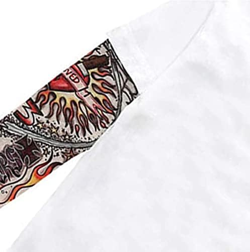 AYIYO /Памучен Тениска Унисекс за Момчета и Момичета с Сетчатыми Татуировки, Отгоре с ръкав, Пуловер, Дрехи