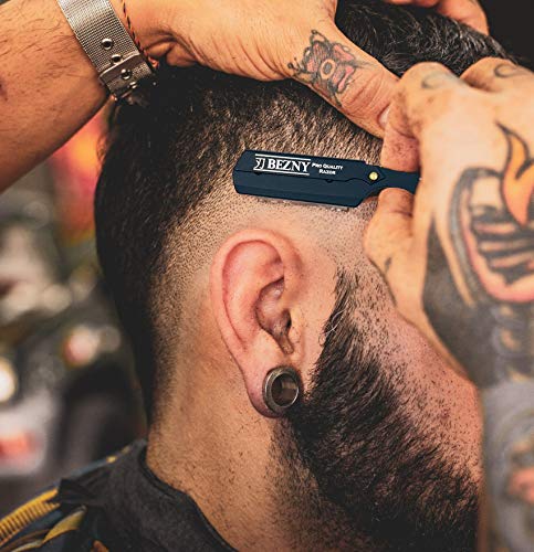BezNY Straight Edge Barber Razor - Професионални Директни Самобръсначка За мъжки продукти за Бръснене, за да придадат форма на брада