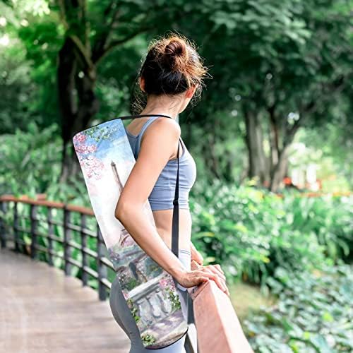 Чанта за постелки за йога LAIYUHUA, спортна чанта за йога с двойни ципове за жени и мъже - Гладка ципа, U-образна голяма дупка и регулируема