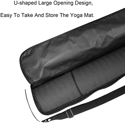 Чанта за постелки за йога LAIYUHUA, спортна чанта за йога с двойни ципове за жени и мъже - Гладка ципа, U-образна голяма