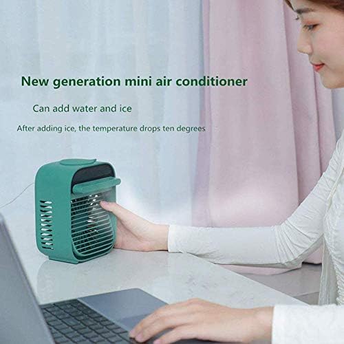 ISOBU LILIANG - настолен Вентилатор за климатик, Преносим Мини-един изпарителен Охладител въздух, Вентилатор за охлаждане на личното пространство с 3 Скорости на вятъра, ?