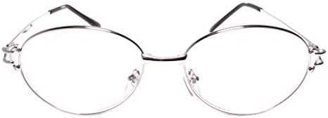 Автентичен Vintage Дамски Очила за четене в Сребърна Рамка Reader Oval 1.50 За четене