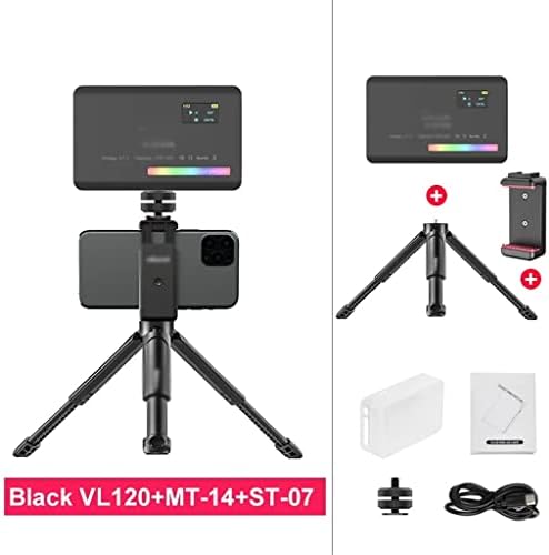 SLSFJLKJ RGB Видеосветка с Рассеивателем на екрана, Мини-Монитор, камера, RGB Осветление за Селфи смартфон (Цвят: E, Размер: 1)