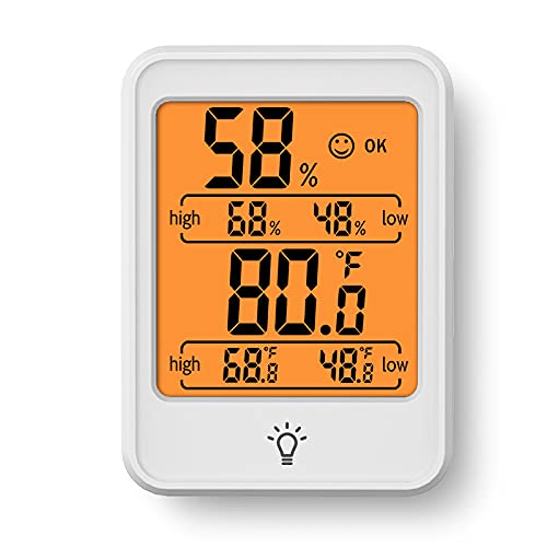 Дигитален Влагомер TINGMEI, Термометър за стая, Стаен Термометър и Сензор за Влага с Температурен Монитор