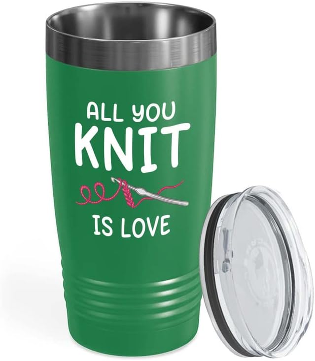 Зелената чаша за плетене Flairy Land 20 грама - Всичко, което вяжете с любов Подаръци за Плетачи за жени, Вязаная Прежди, Подаръци за Плетачи и Ръкоделие за Плетачи